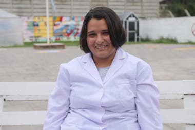 Camila Sosa is one of the students participating in the biodigester project that won the La Nación Foundation for Education award in 2019