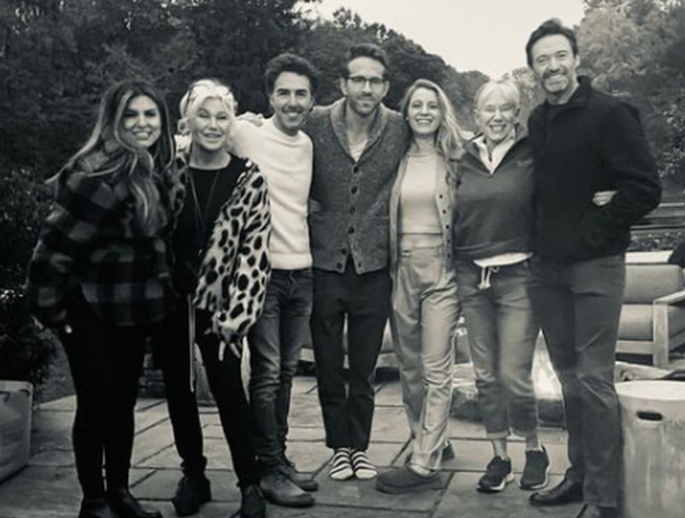 Hugh Jackman and Ryan Reynolds with their partners (Photo: Instagram / @