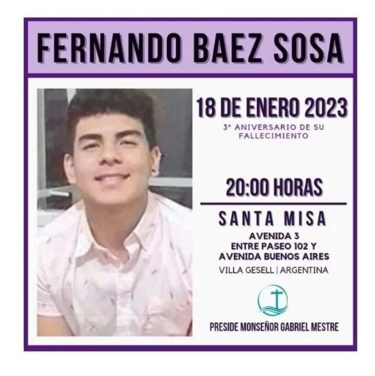 Misa aniversario por la muerte de Fernando Báez Sosa