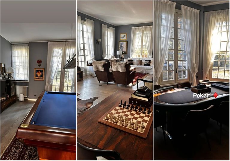 Na casa você pode jogar sinuca, xadrez e pôquer (Foto: Instagram)