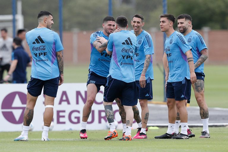 El Entrenamiento de la Selección Argentina en el predio de AFA.