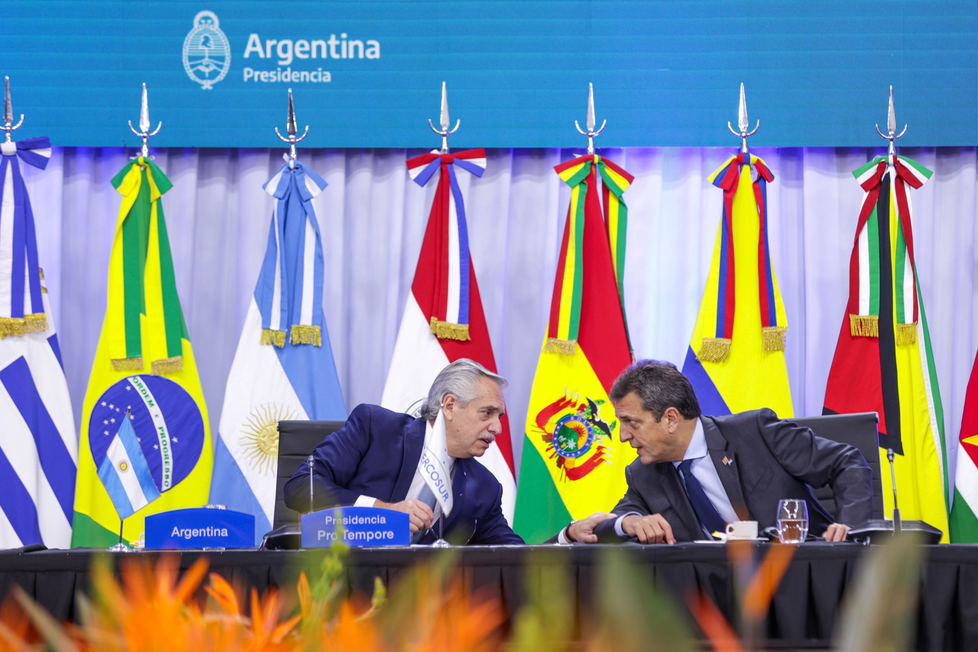 Alberto Fernández y Sergio Massa, este martes en Puerto Iguazú