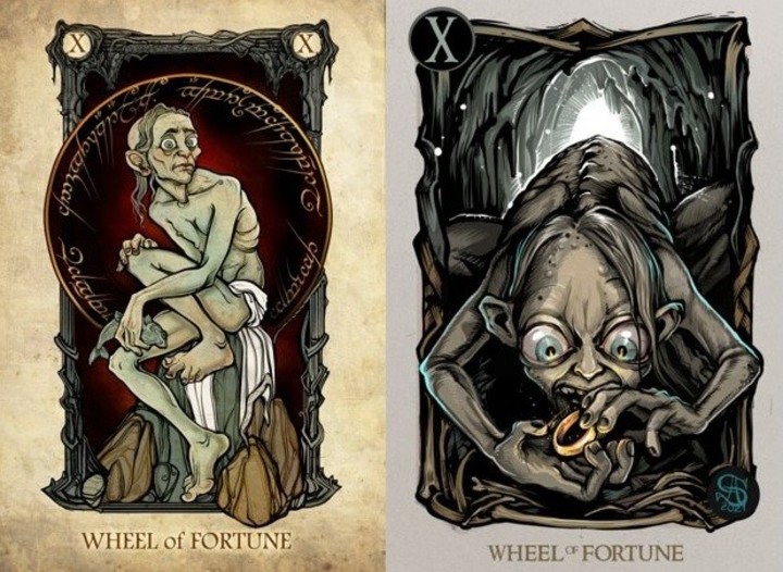 Mazo de tarot El Señor de los Anillos por artista rusa (Crédito: gentileza Olga Levine)
