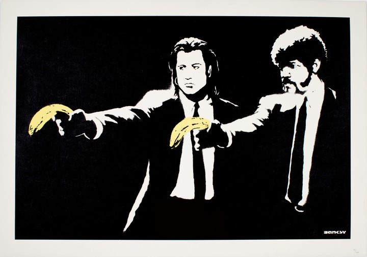 Pulp Fiction, de Banksy. Foto: gentileza Sotheby's.