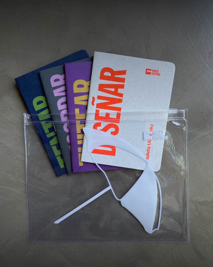 Escribir, Editar, Entrevistar, Divulgar, Ilustrar, Imaginar y Leer, los títulos de la serie Flash de editorial Vinilo. Foto: gentileza.