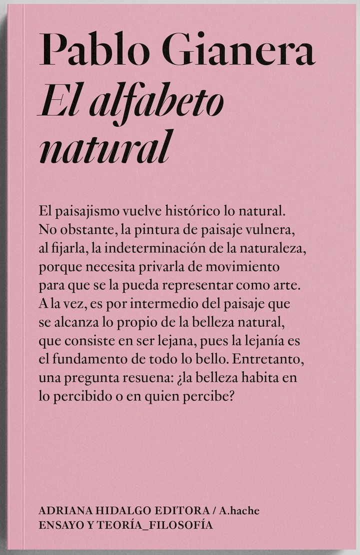 El alfabeto natural, de Pablo Gianera (Adriana Hidalgo editora). Foto: gentileza.