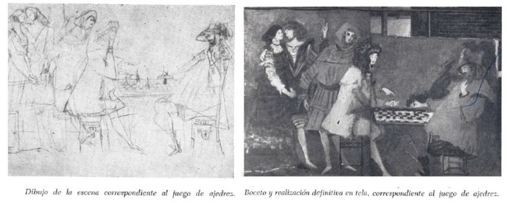 Del boceto a la obra terminada. Soldi también realizó los figurines de los trajes que se utilizaron para la obra que se interpretó el día de la función.  Foto: gentileza Teatro Colón.