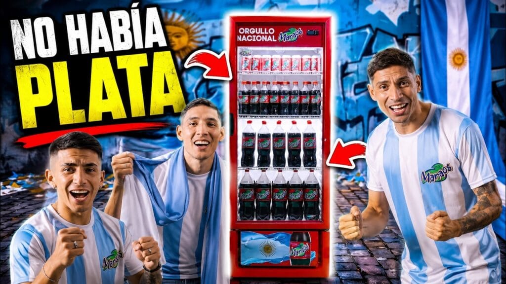 Publicidad Manaos Mundial 2026 con Molina, Montiel y Almada