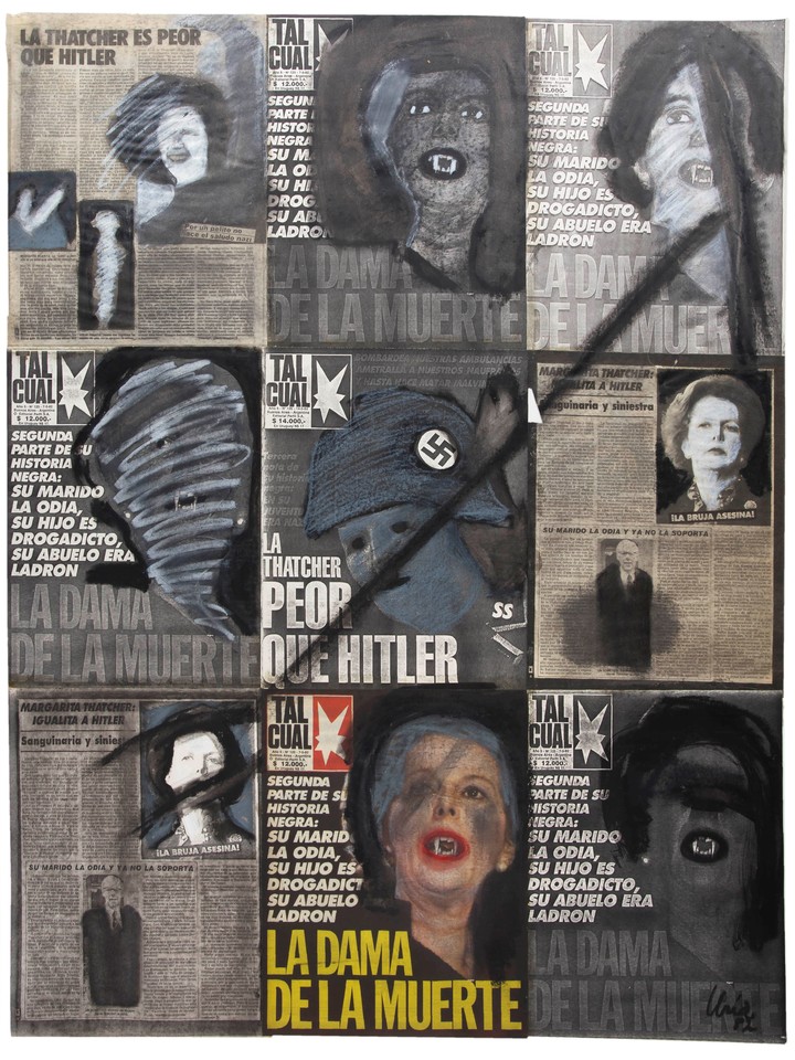 Carlos Ernesto Uri´a, La Sra. Thatcher, 1982. Coleccio´n Museo de Arte Moderno de Buenos Aires. Foto: gentileza.
