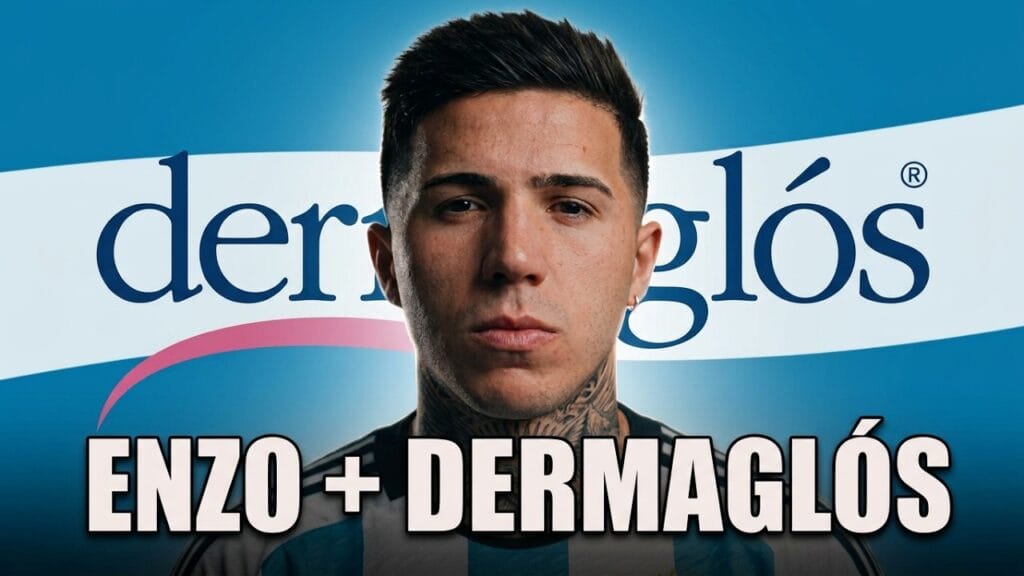 Publicidad Dermaglós con Enzo Fernández | Mundial 2026